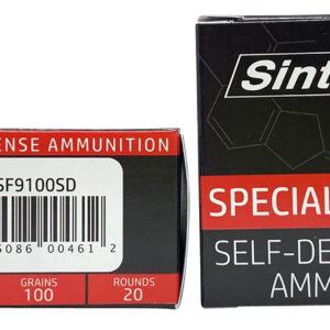 SinterFire Inc SF9100SD Special Duty (SD)  9mmLuger 100gr Lead Free Frangible Hollow Point 20 Per Box/10 Case