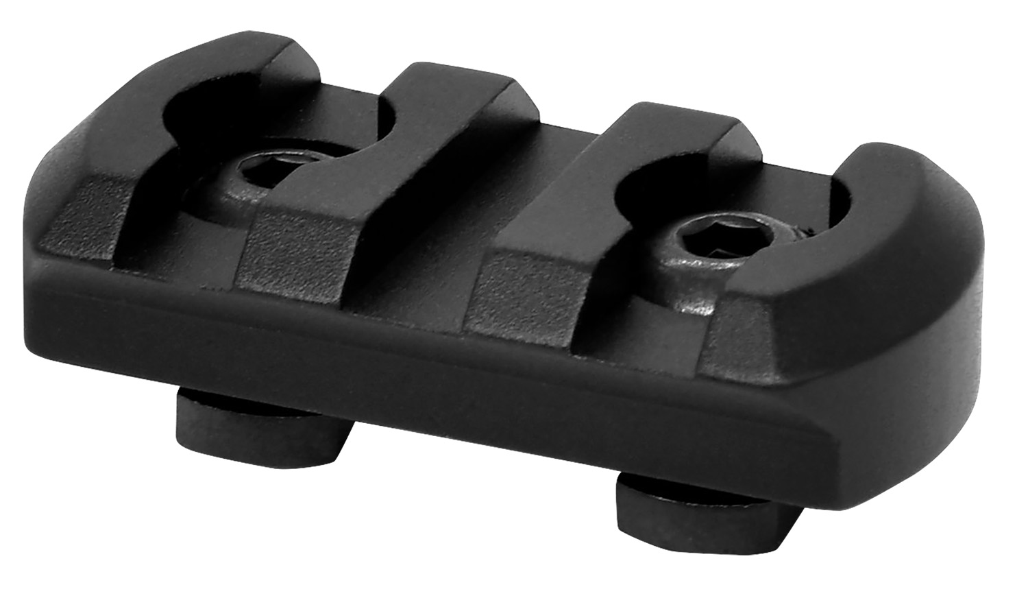 Warne 6201M M-LOK 3 Slot Black Anodized Aluminum