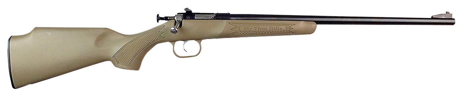 Crickett KSA235 My First Rifle 22 S/L/LR Single Shot 16.10" Blued Barrel & Receiver, Desert Tan Synthetic Fixed Stock