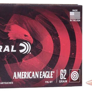 Federal AE223N American Eagle Rifle 223Rem 62gr Full Metal Jacket Boat Tail 20 Per Box/25 Case