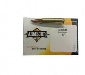 Armscor Rifle Ammunition .223 Rem 55 gr PSP 3050 fps 20/ct