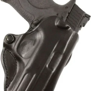 DESANTIS MINI SCABBARD HOLSTER - RH OWB LEATHER 380 SHLD EZ BLK
