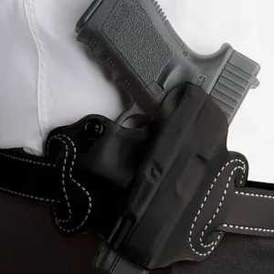 DESANTIS MINI SLIDE HOLSTER - OWB RH LTHR FITS GLOCK 43 BLK