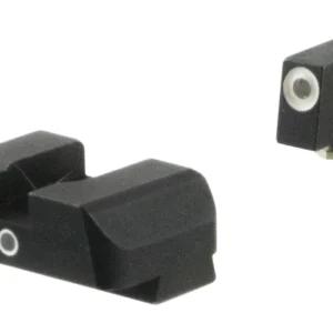 AmeriGlo GL5101 i-Dot Sight  Set for Glock  Green Tritium White Outline Front Sight-Green Tritium Rear Sight