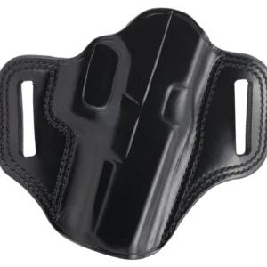 Galco CM228B Combat Master  OWB Black Leather Belt Slide Compatible w/Glock 20/21/37, Belt 1.75" Wide Right Hand