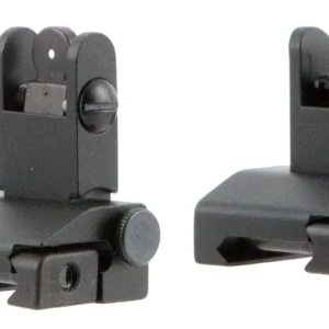 TacFire IS002 Pop Up Iron Sights/Spring Loaded Black Anodized Flip Up for AR-Platform