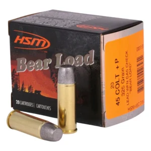 HSM 45C7N20 Bear Load  45 Colt 325 gr Wide Flat Nose 20 Per Box/ 20 Case