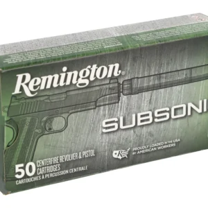 Remington Ammunition 28428 Subsonic  45ACP 230gr Flat Nose Enclosed Base 50 Per Box/10 Case