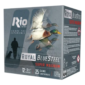 Rio Ammunition RBSSM402 BlueSteel Royal 12Gauge 3.50" 1 3/8oz 2Shot 25 Per Box/10 Case