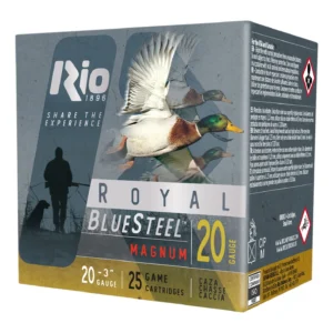 Rio Ammunition RBSM204 BlueSteel Royal 20Gauge 3" 1oz 4Shot 25 Per Box/10 Case