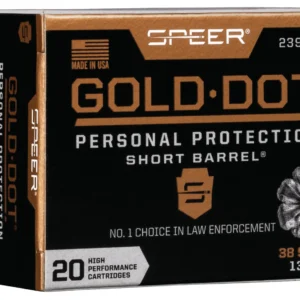 Speer 23921GD Gold Dot Personal Protection Short Barrel 38Special+P 135gr Hollow Point 20 Per Box/10 Case