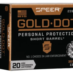Speer 23917GD Gold Dot Personal Protection Short Barrel 357Mag 135gr Hollow Point 20 Per Box/10 Case