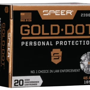 Speer 23964GD Gold Dot Personal Protection 45ACP 185gr Hollow Point 20 Per Box/10 Case