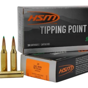 HSM 24321N Tipping Point  243 Win 90 gr Sierra GameChanger 20 Per Box/ 25 Case
