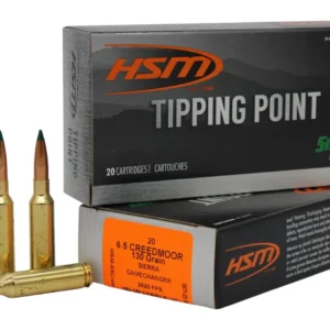 HSM 65CREEDMOOR4N Tipping Point  6.5 Creedmoor 130 gr Sierra GameChanger 20 Per Box/ 25 Case