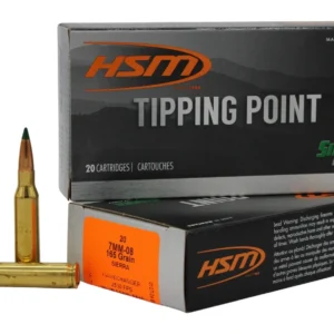 HSM 7MM0811N Tipping Point  7mm-08 Rem 165 gr Sierra GameChanger 20 Per Box/ 25 Case