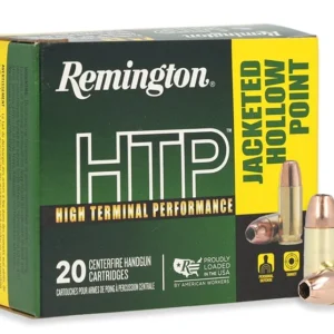Remington Ammunition 28288 HTP  9mmLuger 115gr Jacketed Hollow Point 20 Per Box/25 Case