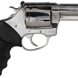 Charter Arms 73539 Mag Pug Large 357 Mag, 5 Shot 3" High Polished Stainless Steel Barrel, Cylinder & Frame w/Black Finger Grooved Rubber Grip