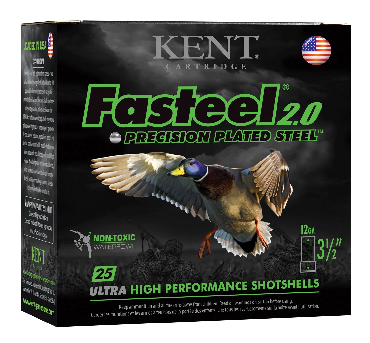 Kent Cartridge K1235FS40BB Fasteel 2.0 12 Gauge 3.50" 1 3/8 oz BB Shot 25 Per Box/ 10 Case