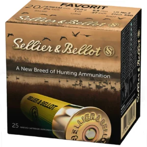 Sellier & Bellot SB20BSA Hunting  20Gauge 2.63" 12Pellets 1oz 2Shot 25 Box/10 Case