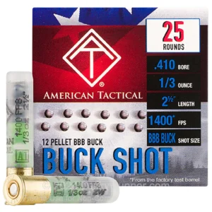 ATI ATIAC410BBB Shotshell  410Gauge 12Pellets BBBShot 25 Per Box/10 Case