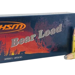 HSM 458SOCOM1N Bear Load  458 SOCOM 350 gr Jacketed Flat Point 20 Per Box/ 25 Case