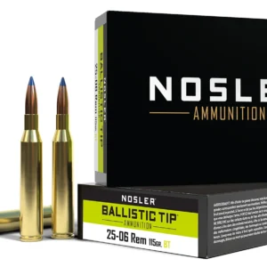 Nosler 40071 Ballistic Tip  25-06Rem 115gr Spitzer Ballistic Tip 20 Per Box/10 Case