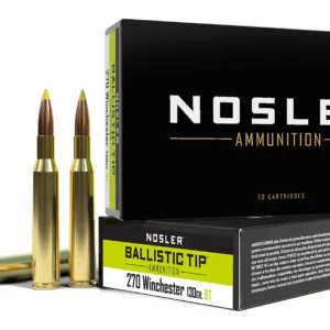 Nosler 40062 Ballistic Tip  270Win 130gr Spitzer Ballistic Tip 20 Per Box/10 Case