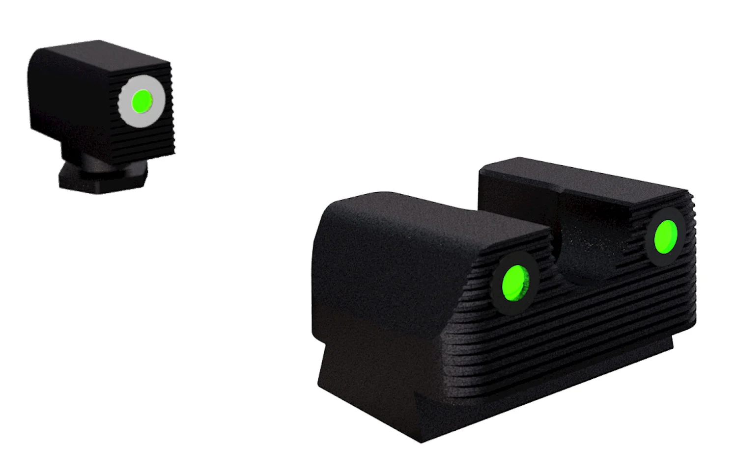 Rival Arms RA2B231G Night Sights for G42/G43/G48 Green Tritium White Outline Front Sight-Green Tritium Black Outline Rear Sight