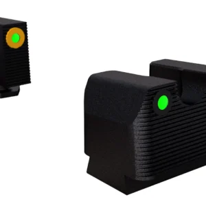 Rival Arms RA3A231G Night Sights for Glock MOS  Green Tritium Orange Outline Front Sight-Green Tritium Black Outline Rear Sight Glock 17/19