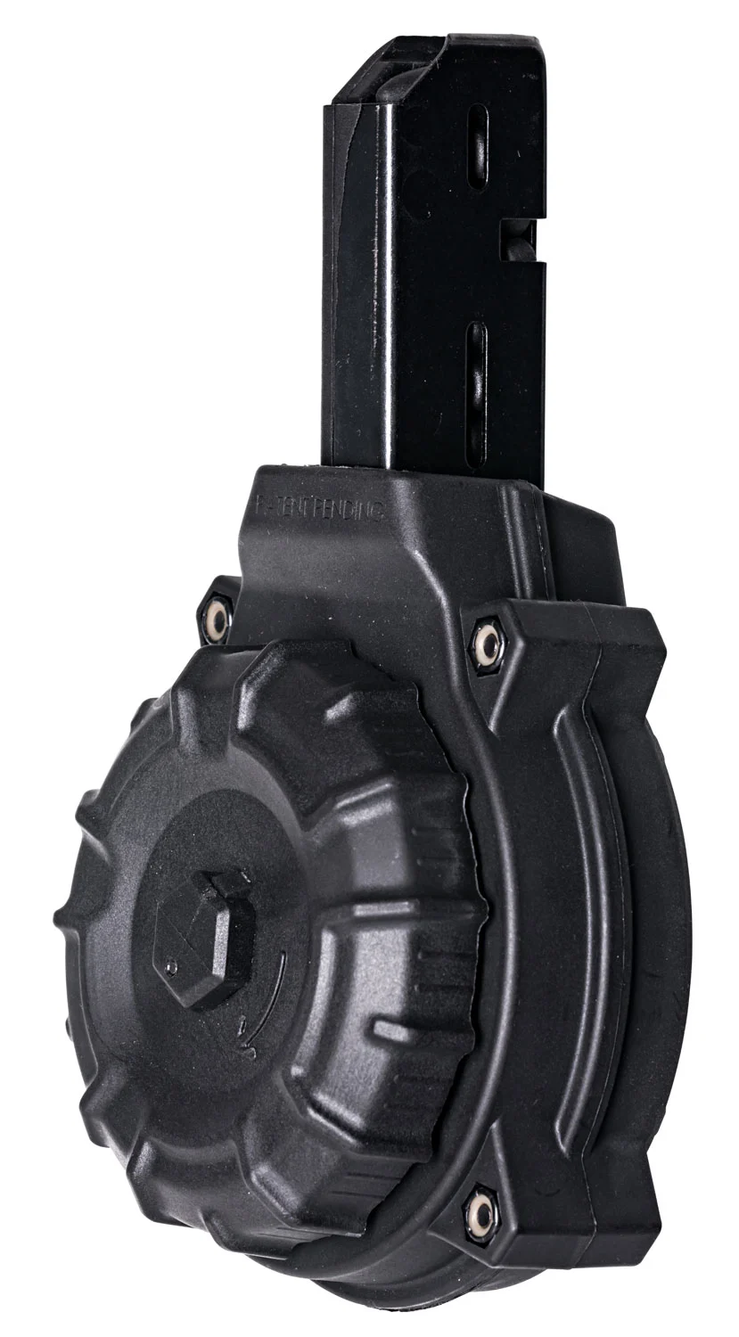 ProMag DRMA10 Standard 50rd Drum 9mm Luger Fits Colt Carbine/SMG Black DuPont Zytel Polymer