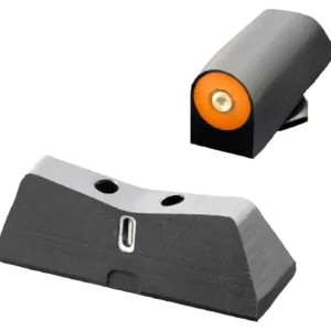 XS Sights GL0011S5N DXT2 Big Dot Night Sights fits Glock Black | Green Tritium Orange Outline Front Sight Green Tritium White Outline Bar Rear Sight