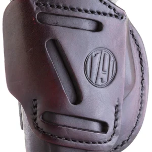 1791 Gunleather 4WH2SBRR 4-Way IWB/OWB Size 02 Signature Brown Leather Belt Clip Compatible w/Ruger LCP/S&W Bodyguard/Glock 42/43/43X Right Hand