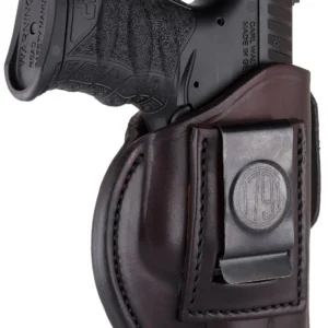 1791 Gunleather 4WH3SBRR 4-Way IWB/OWB Size 03 Signature Brown Leather Belt Clip Compatible w/Glock 26/Ruger LC9/S&W M&P Shield/2.0 9/40 Right Hand