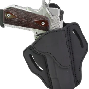 1791 Gunleather BH1SBLR BH1 OWB 01 Stealth Black Leather Belt Slide Fits 4-5" 1911