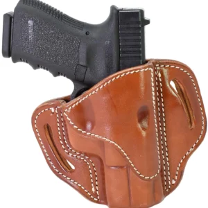 1791 Gunleather BH21CBRR BH2.1 OWB Size 2.1 Classic Brown Leather Belt Slide Compatible w/Glock 17/S&W M&P Shield/Springfield XD Right Hand