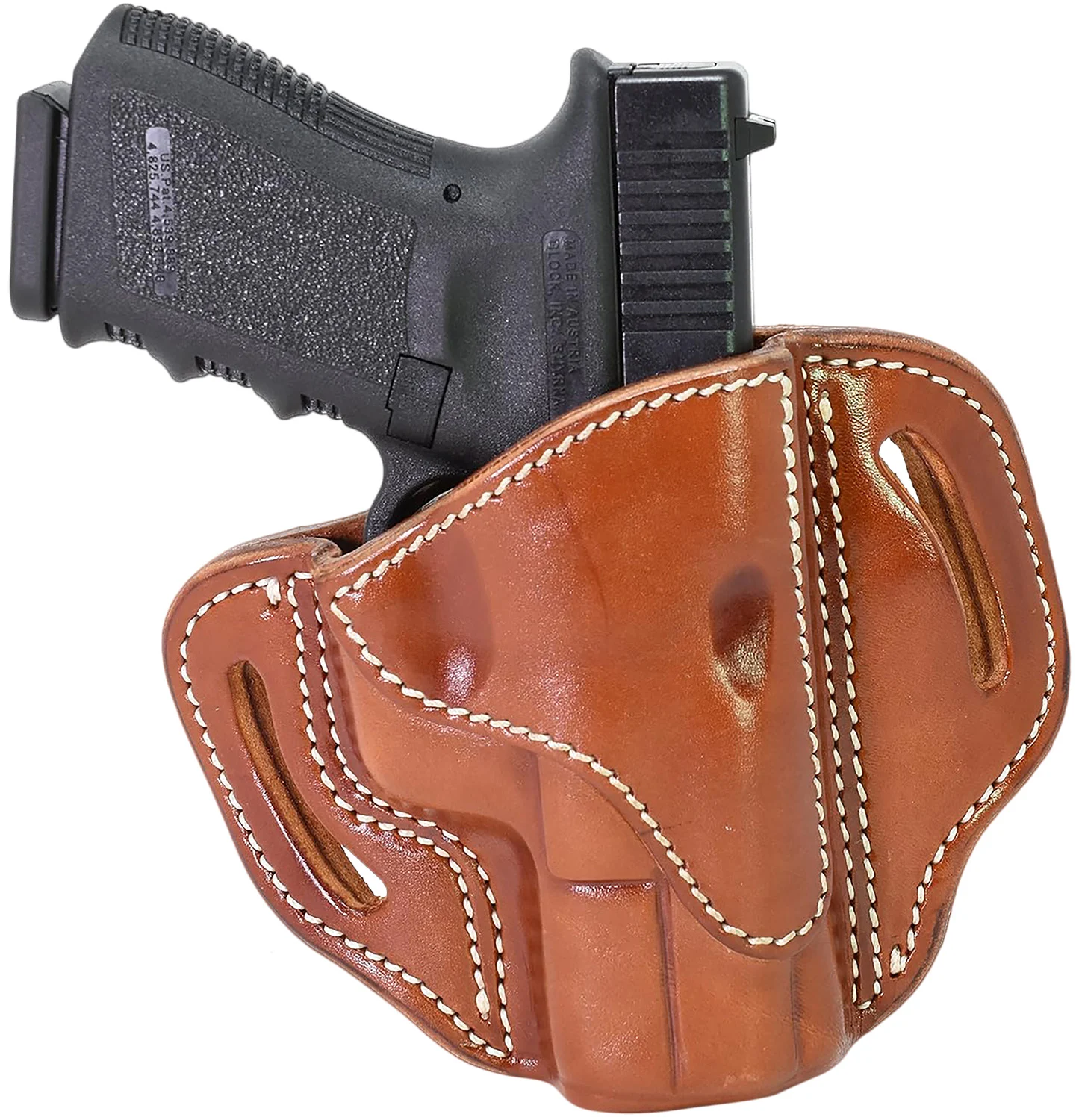 1791 Gunleather BH21CBRR BH2.1 OWB Size 2.1 Classic Brown Leather Belt Slide Compatible w/Glock 17/S&W M&P Shield/Springfield XD Right Hand