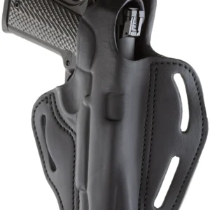 1791 Gunleather BHX1CLSBLR BHX OWB Size 01 Stealth Black Leather Belt Slide Fits 4"-5" 1911 Right Hand