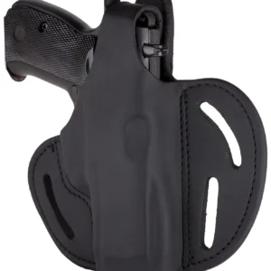 1791 Gunleather BHX3SBLR BHX OWB Size 03 Stealth Black Leather Belt Slide Compatible w/Glock/S&W M&P Shield Right Hand