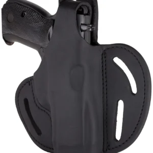 1791 Gunleather BHX5SSBLR BHX OWB 05S Stealth Black Leather Belt Slide Fits Sig P320 Carry/Springfield XD-M Compact