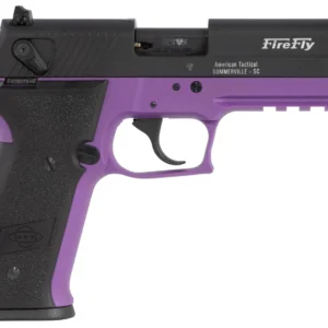 GSG GERG2210FFL FireFly 22 LR 10+1 4" Black Serrated Slide, Purple Zinc Alloy w/Accessory Rail Frame, Black Polymer Grip