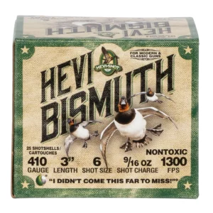 HEVI-Shot HS19006 HEVI-Bismuth  410Gauge 3" 9/16oz Bismuth 6Shot 25 Per Box/10 Case