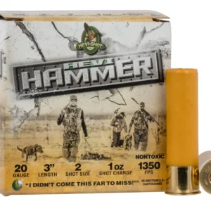 HEVI-Shot HS29002 HEVI-Hammer  20Gauge 3" 1oz 2Shot 25 Per Box/10 Case