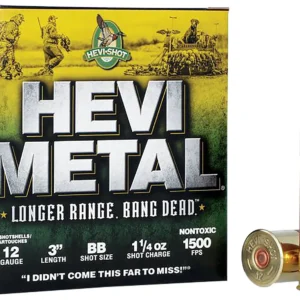 HEVI-Metal HS38088 HEVI-Metal Longer Range 12Gauge 3" 1 1/4oz BBShot 25 Per Box/10 Case
