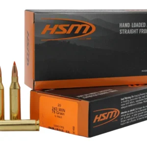 HSM 2432N Varmint  243 Win 75 gr Hornady V Max 20 Per Box/ 25 Case
