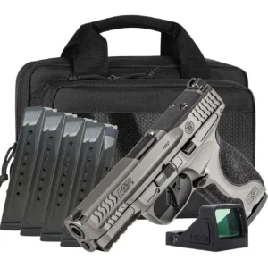 SMITH & WESSON M&P9 M2.0 METAL NTS CARRY ON BUNDLE 4.25"  5-17RD MAGS VIRIDIAN OPTIC, SAVIOR BAG