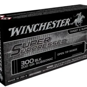 WINCHESTER 300 BLK SUPER SUPPRESSED FMJOT 200 GR SUBSONIC 125RD/BX 6BX/CS