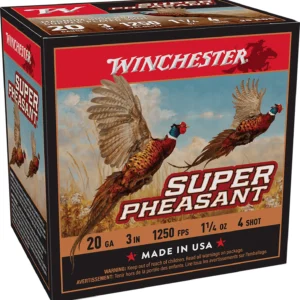 Winchester Ammo X203PH4 Super Pheasant Magnum High Brass 20Gauge 3" 1 1/4oz 4Shot 25 Per Box/10 Case