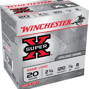 Winchester Ammo XU208 Super X Game Load 20Gauge 2.75" 7/8oz 8Shot 25 Per Box/10 Case