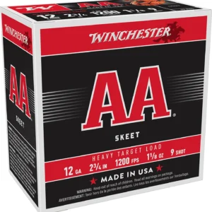 Winchester Ammo AAM129 AA Heavy 12Gauge 2.75" 1 1/8oz 9Shot 25 Per Box/10 Case